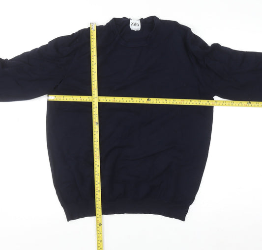 Womens UK Size 14 Zara Blue Pullover Jumper