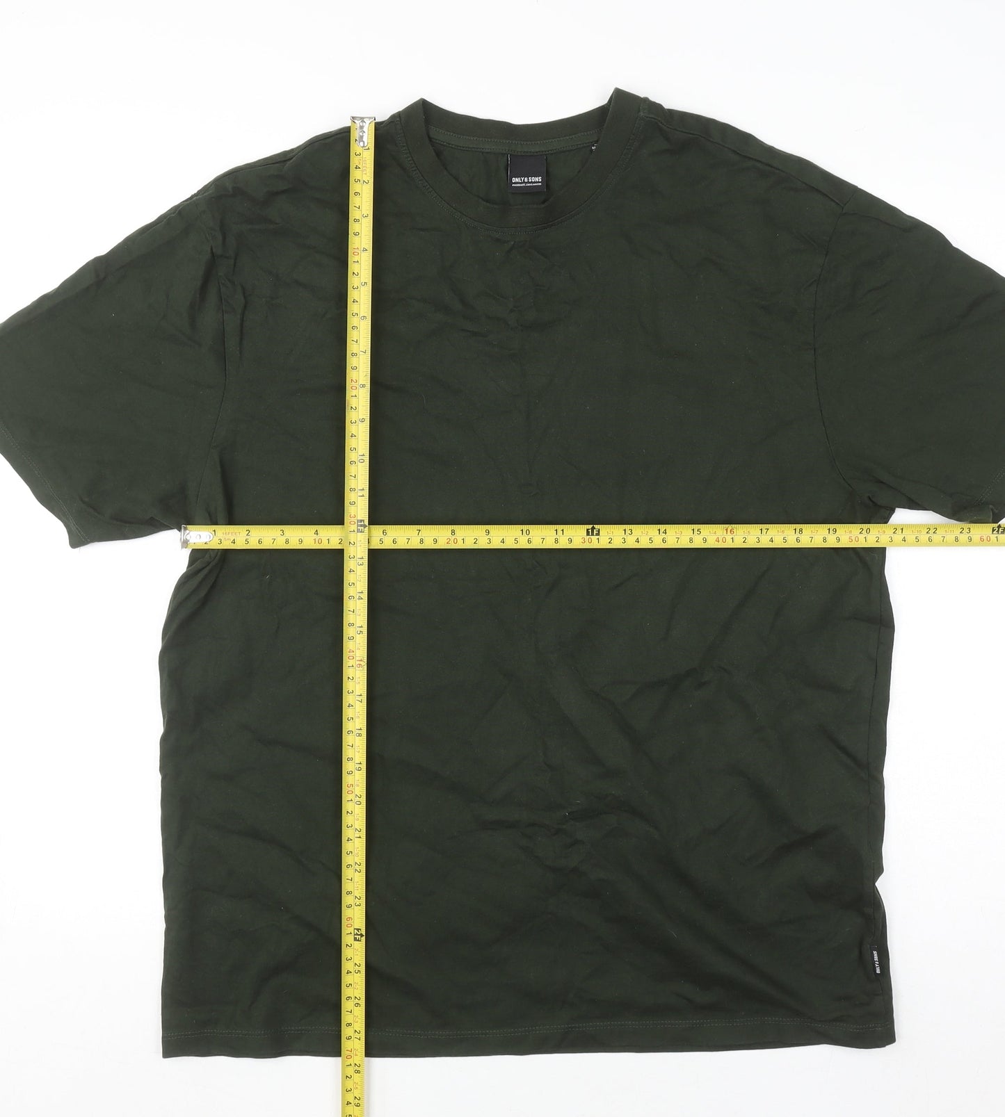 Mens UK Size L ONLY & SONS Green  T-Shirt