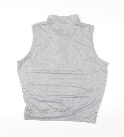Donald Ross Men's Grey Sleeveless 1/2 Zip Golf Top Size M