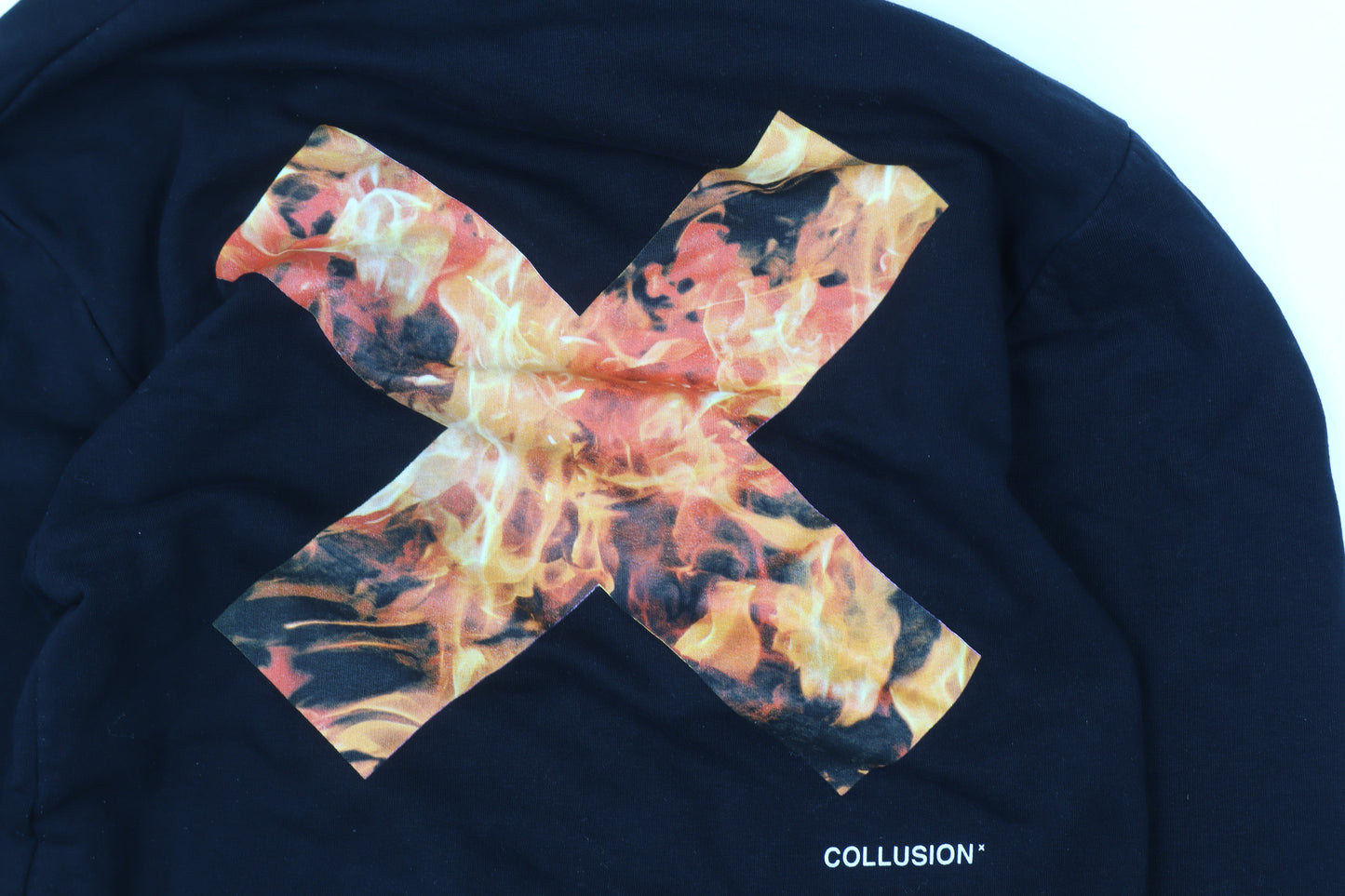 Mens UK Size M COLLUSION Black Pullover Hoodie