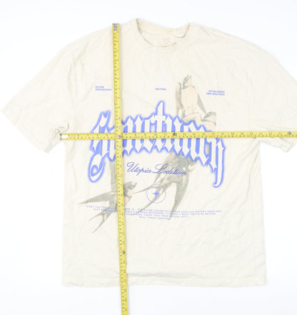 Mens UK Size S River Island Beige  T-Shirt