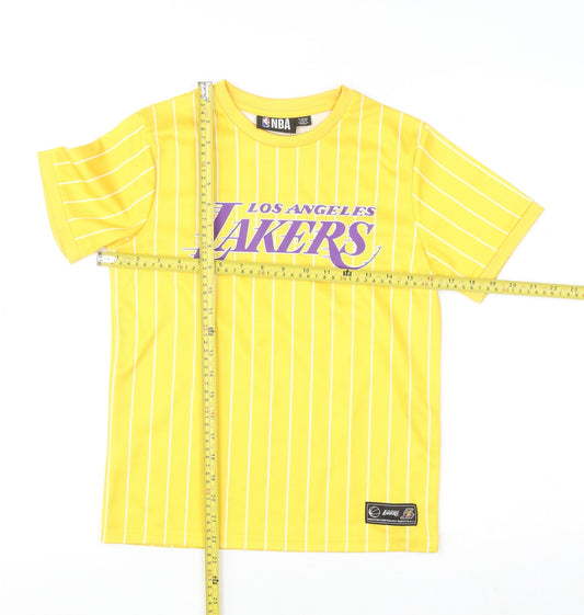 Boys UK Size 9-10 Years NBA Yellow BasicJersey T-Shirt