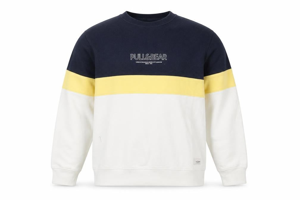 Mens UK Size S Pull & Bear Multicoloured Pullover Jumper