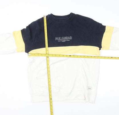 Mens UK Size S Pull & Bear Multicoloured Pullover Jumper