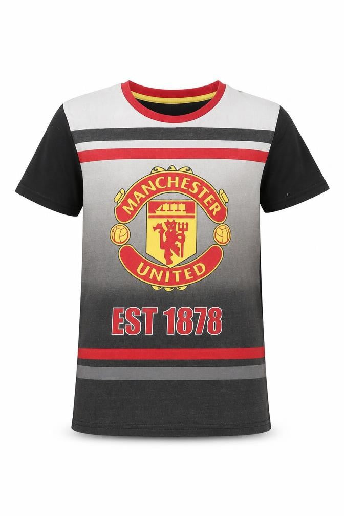 Boys UK Size 10-11 Years Manchester United Black Basic T-Shirt