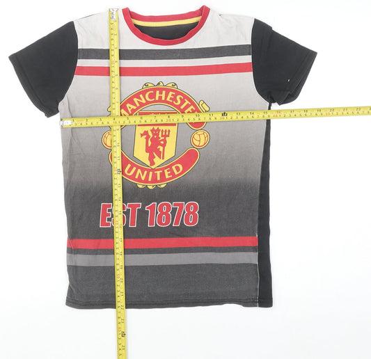 Boys UK Size 10-11 Years Manchester United Black Basic T-Shirt
