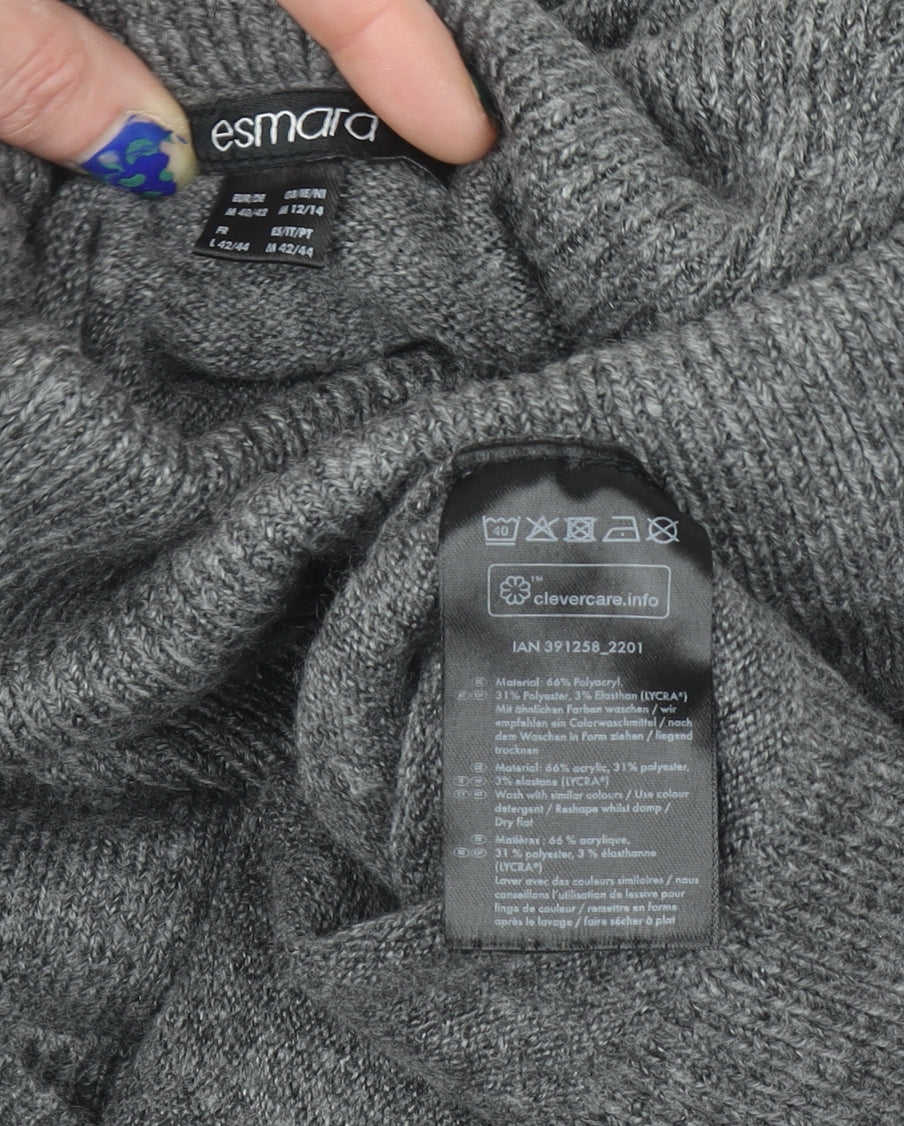 Womens UK Size L ESMARA Grey Pullover Jumper