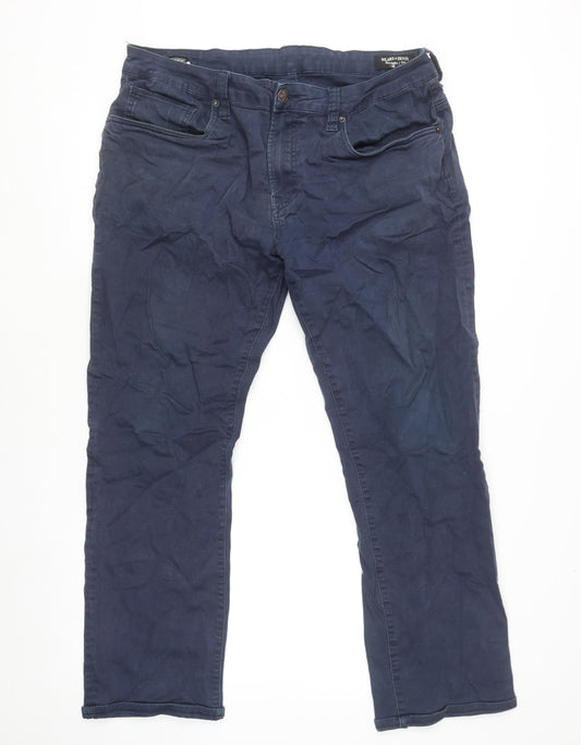 Mens UK Size L Buffalo David Bitton Regular Fit Straight Blue Jeans