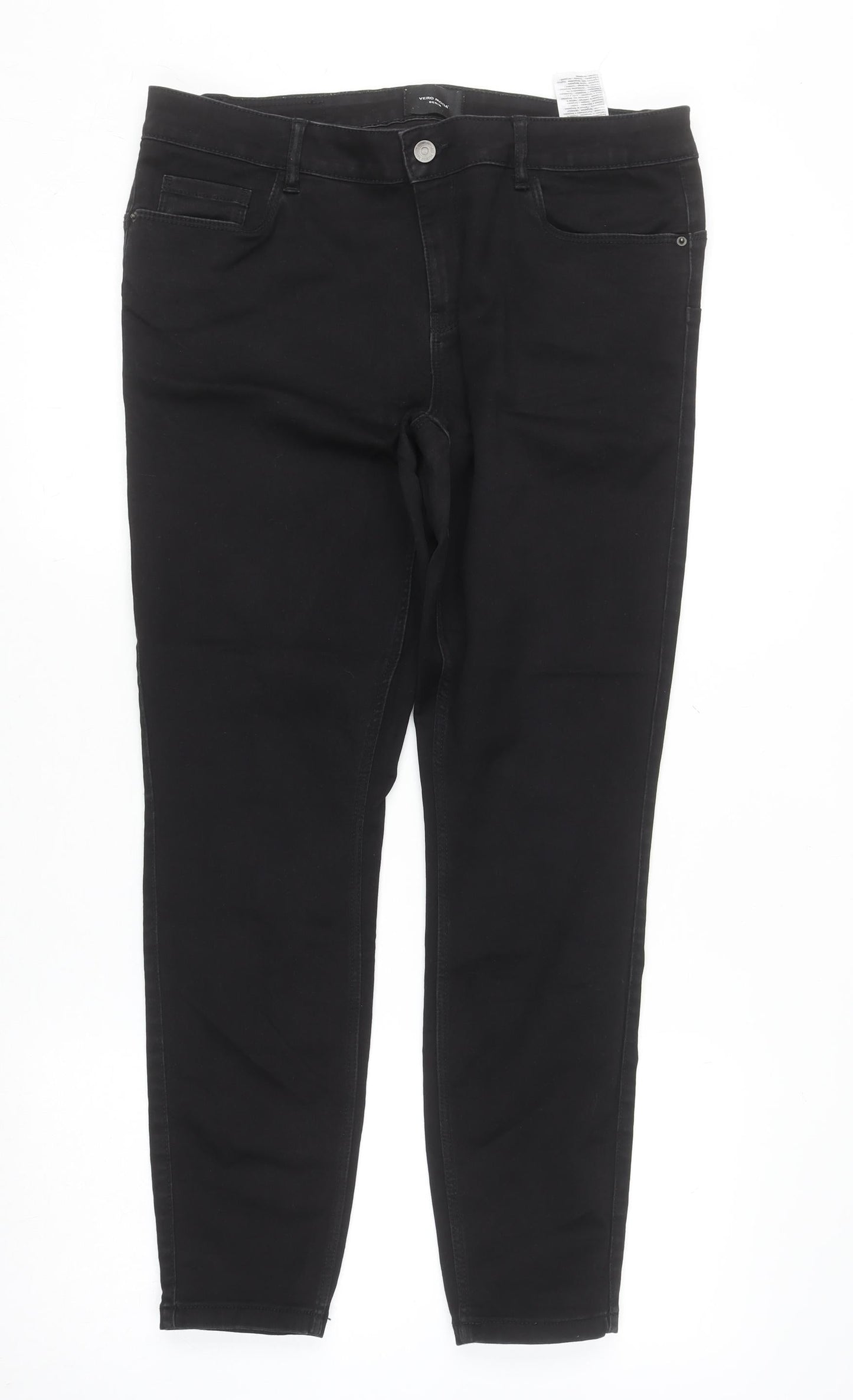 Womens UK Size XL VERO MODA Slim Fit Skinny Black Jeans