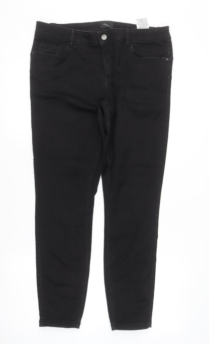 Womens UK Size XL VERO MODA Slim Fit Skinny Black Jeans