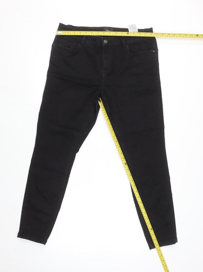 Womens UK Size XL VERO MODA Slim Fit Skinny Black Jeans