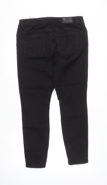 Womens UK Size XL VERO MODA Slim Fit Skinny Black Jeans