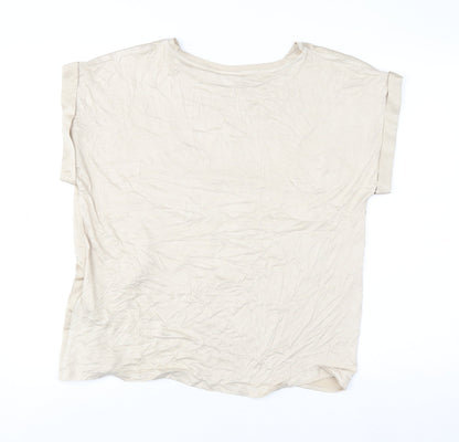 Womens UK Size 12 VILA Beige Basic Blouse