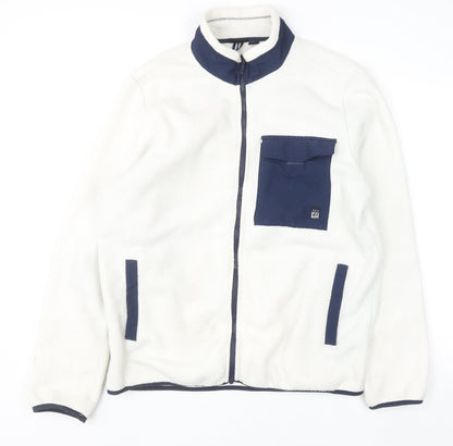 Mens UK Size XL Livergy White Full Zip Sweatshirt
