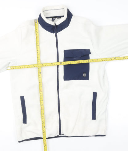 Mens UK Size XL Livergy White Full Zip Sweatshirt