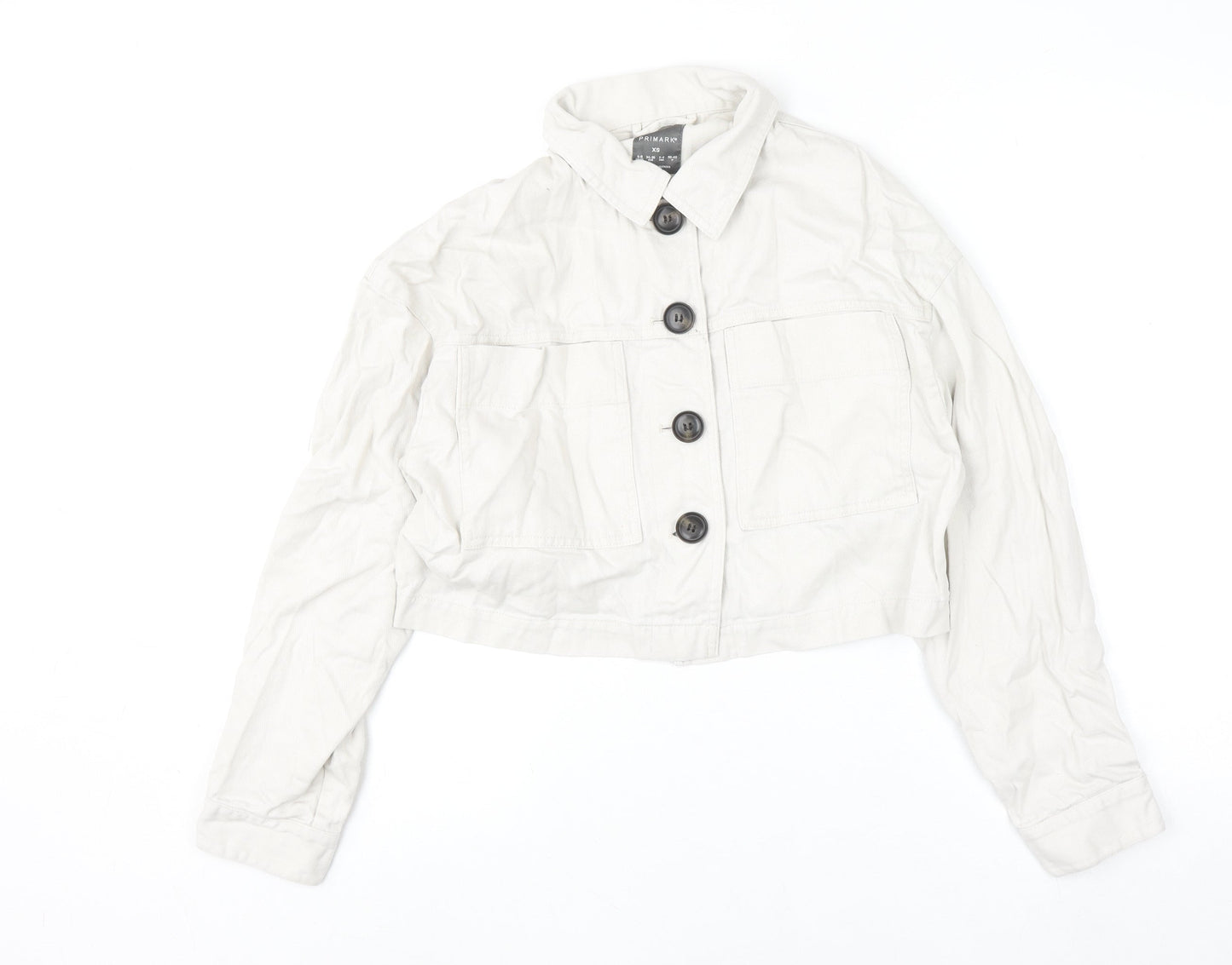 Womens UK Size XS Primark Beige Basic Jacket