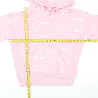 Womens UK Size S Champion Pink Pullover Hoodie