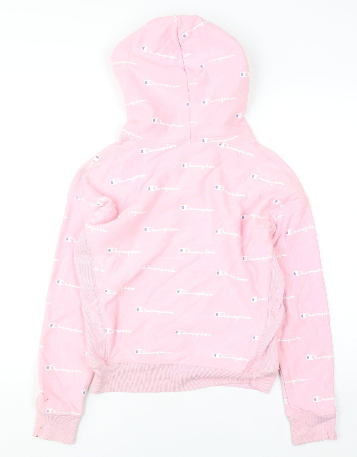 Womens UK Size S Champion Pink Pullover Hoodie