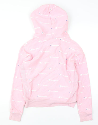 Womens UK Size S Champion Pink Pullover Hoodie