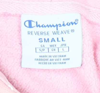Womens UK Size S Champion Pink Pullover Hoodie