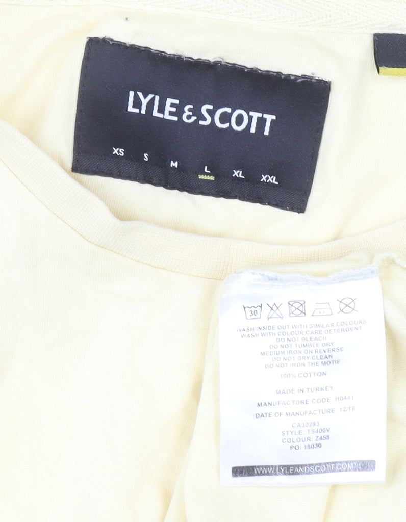 Mens UK Size L Lyle & Scott Beige  T-Shirt