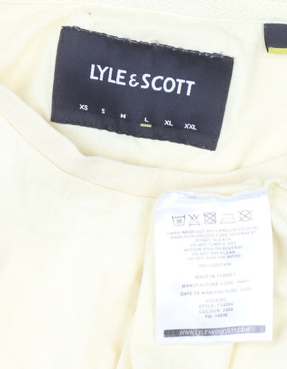Mens UK Size L Lyle & Scott Beige  T-Shirt