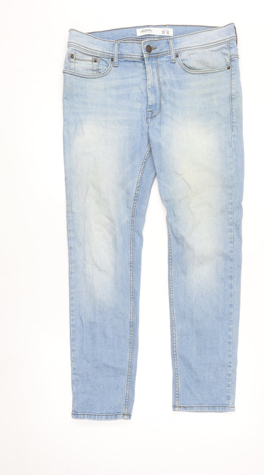Mens UK Size L Burton Menswear London Slim Fit Skinny Blue Jeans