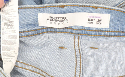 Mens UK Size L Burton Menswear London Slim Fit Skinny Blue Jeans