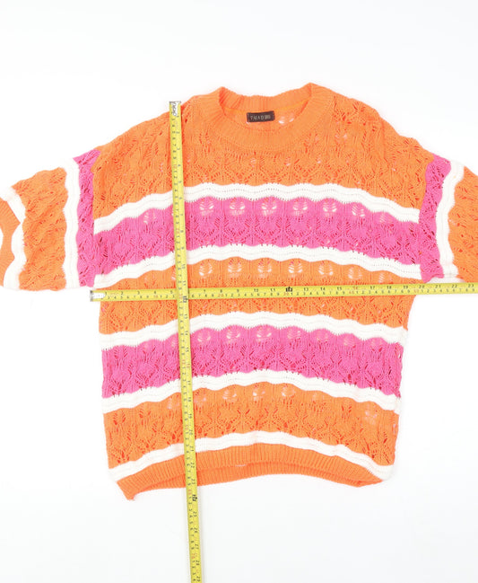 Womens UK Size L Pala D’oro Orange Pullover Jumper