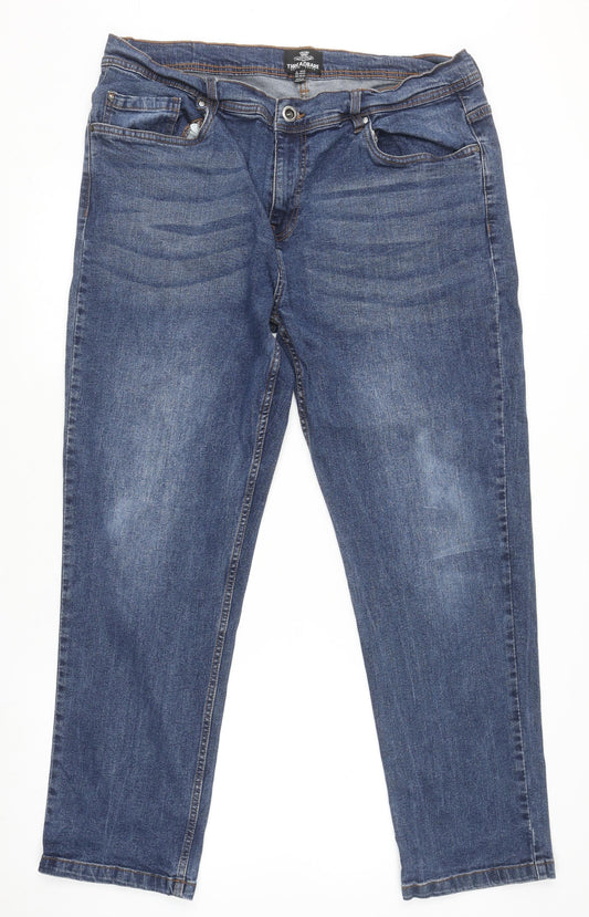 Mens UK Size 36 Threadbare Regular Fit Straight Blue Jeans