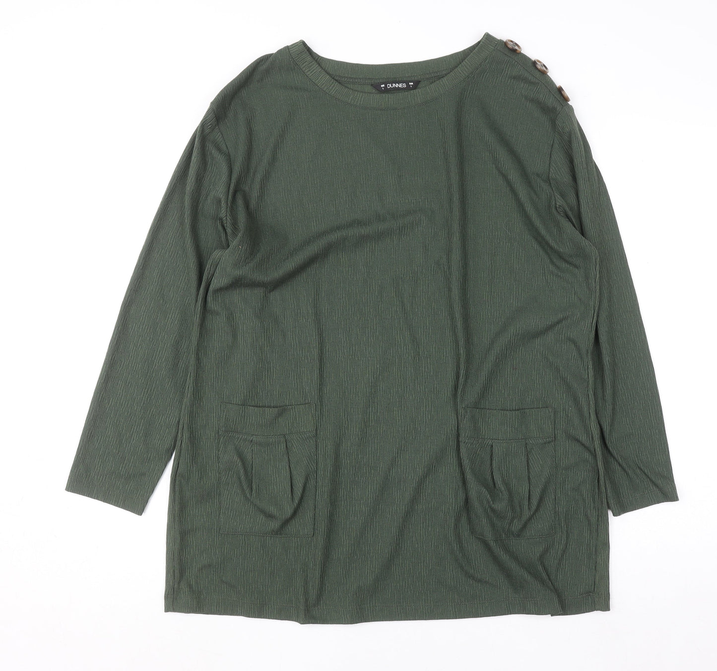 Womens UK Size L Dunnes Green Tunic T-Shirt