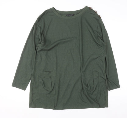 Womens UK Size L Dunnes Green Tunic T-Shirt