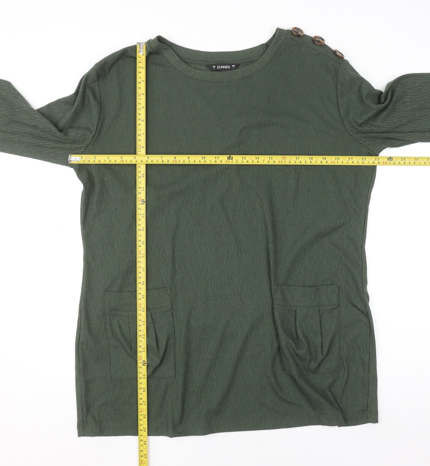 Womens UK Size L Dunnes Green Tunic T-Shirt
