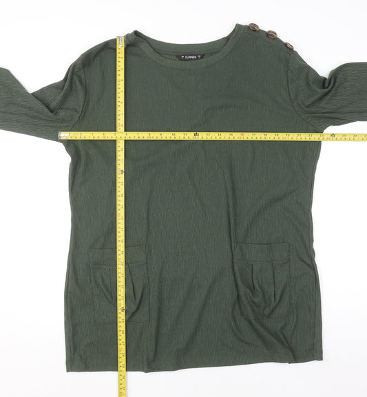 Womens UK Size L Dunnes Green Tunic T-Shirt