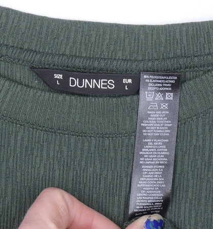 Womens UK Size L Dunnes Green Tunic T-Shirt