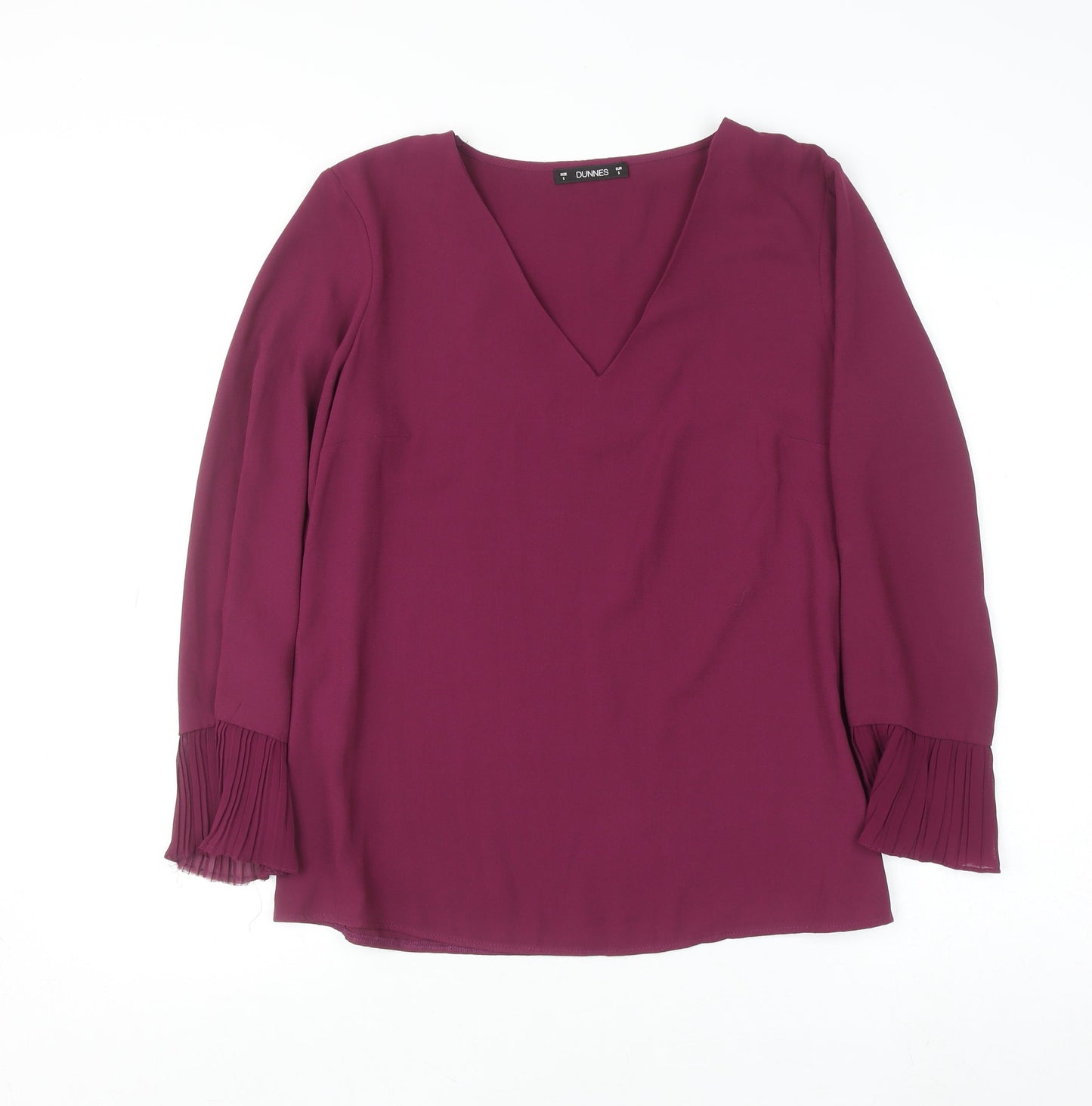 Womens UK Size S Dunnes Purple Basic Blouse
