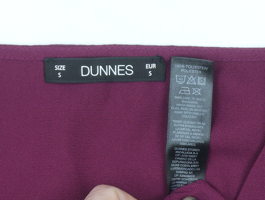Womens UK Size S Dunnes Purple Basic Blouse