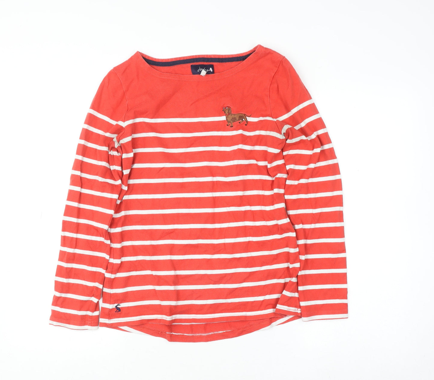 Womens UK Size 10 Joules Red Basic T-Shirt