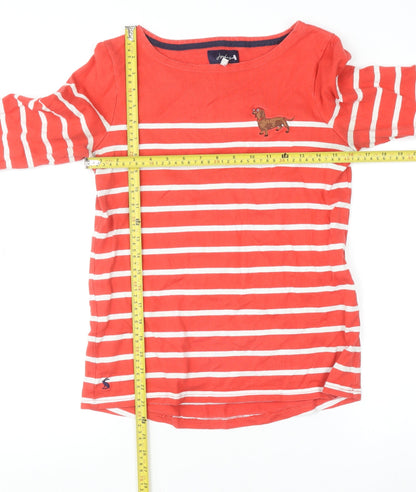 Womens UK Size 10 Joules Red Basic T-Shirt