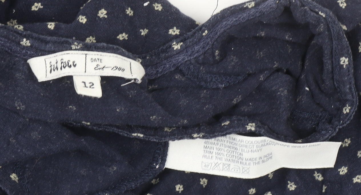 Womens UK Size 12 Fat Face Blue Tunic Blouse