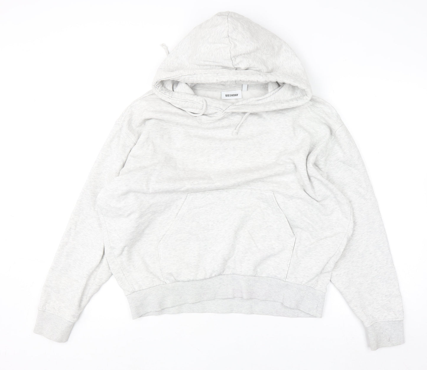 Womens UK Size S Weekday Grey Pullover Hoodie