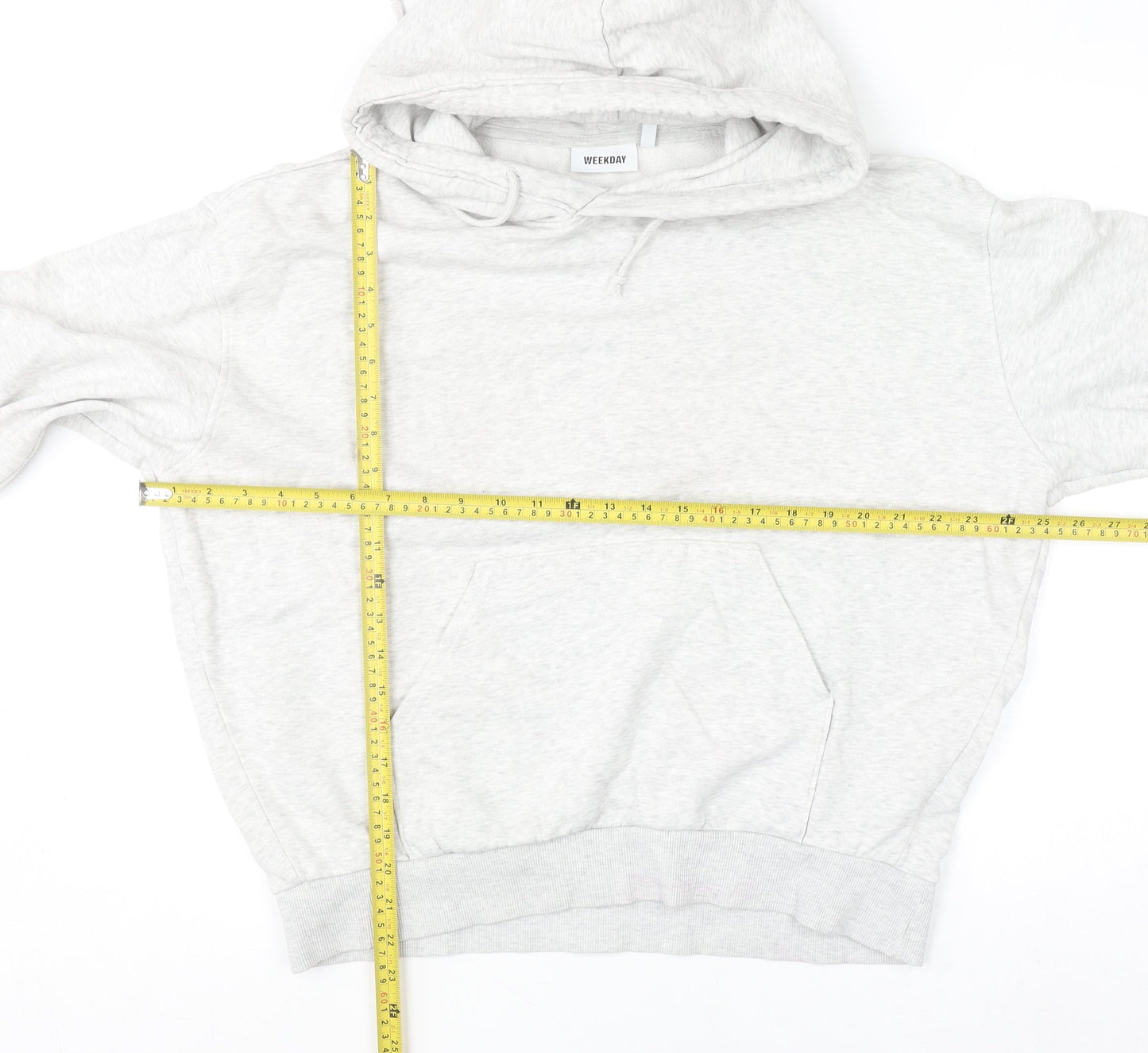 Womens UK Size S Weekday Grey Pullover Hoodie