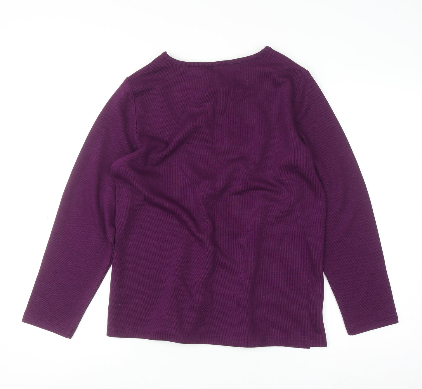 Womens UK Size S Bonmarché Purple Basic T-Shirt