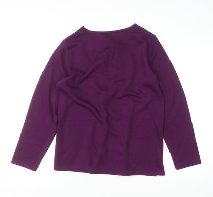 Womens UK Size S Bonmarché Purple Basic T-Shirt