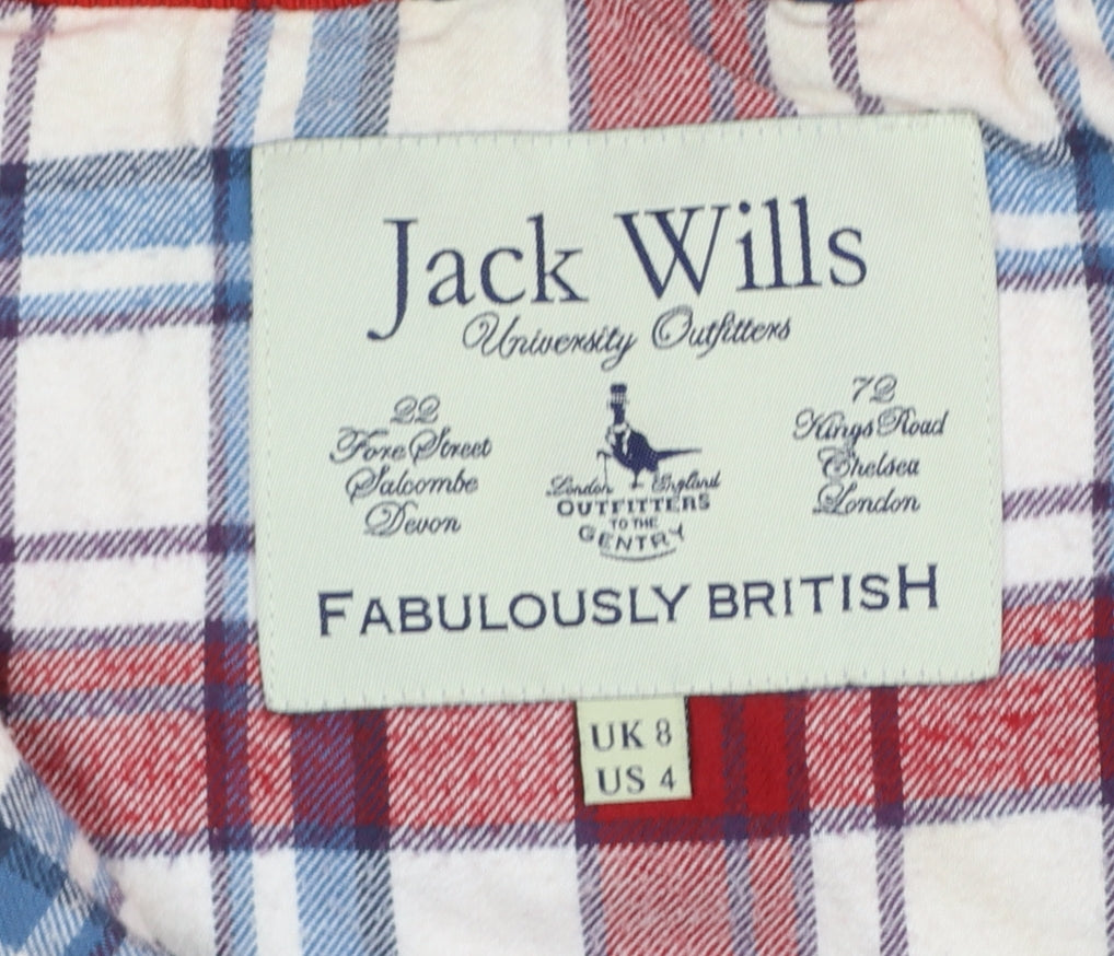 Womens UK Size 8 Jack Wills Red Puffer Jacket