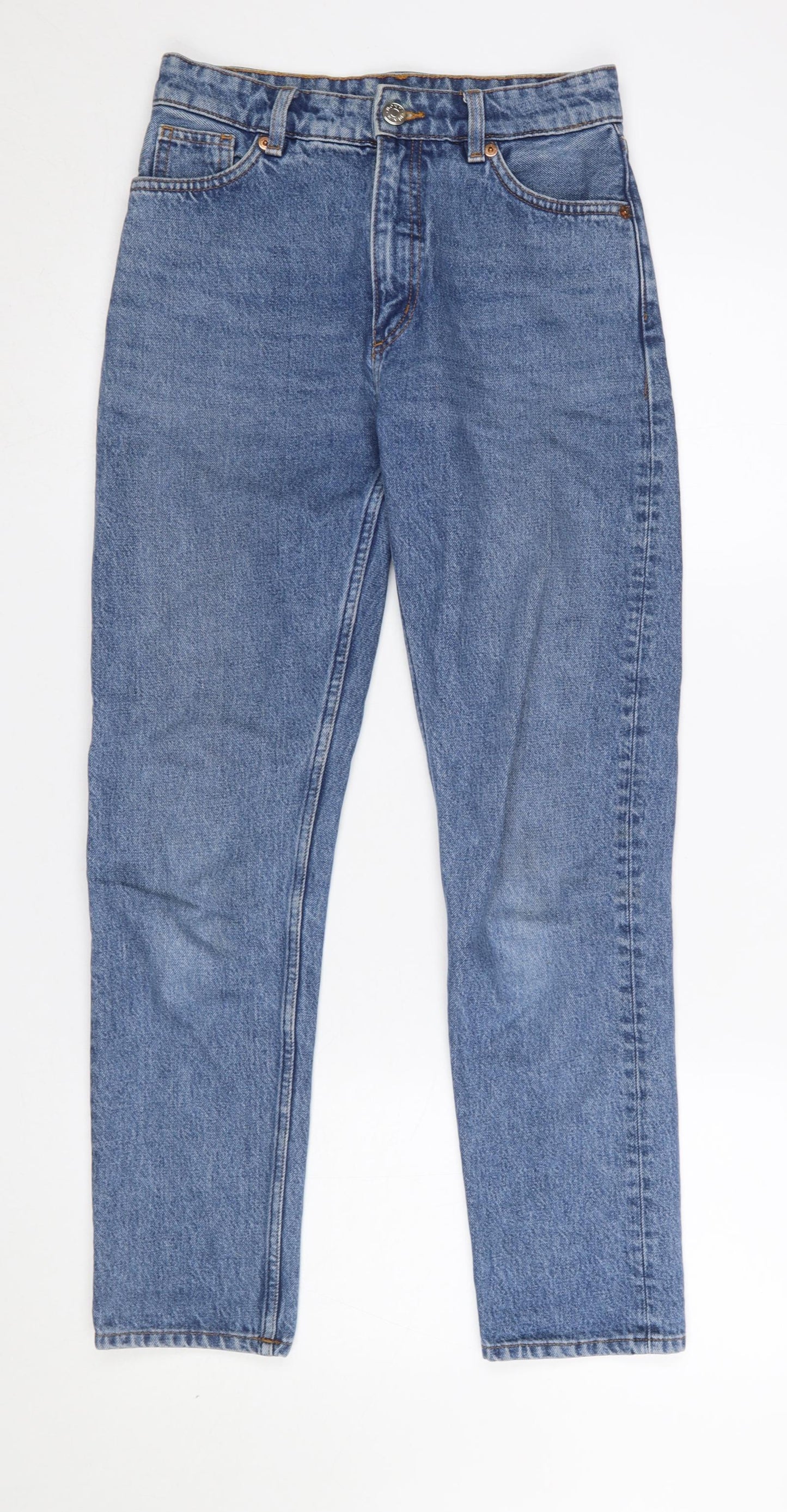 Womens UK Size 25 Monki Relaxed Fit Straight Blue Jeans