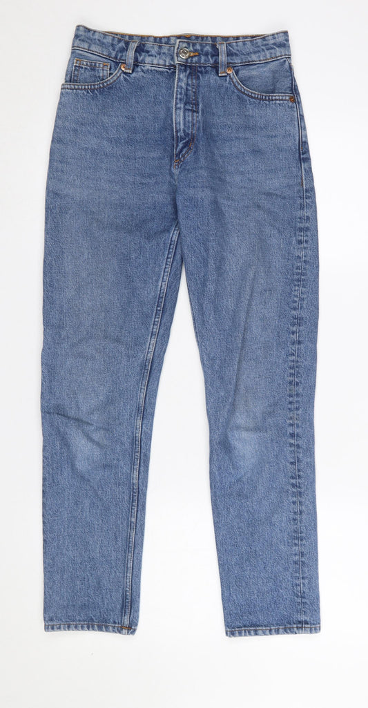 Womens UK Size 25 Monki Relaxed Fit Straight Blue Jeans