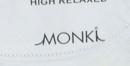 Womens UK Size 25 Monki Relaxed Fit Straight Blue Jeans