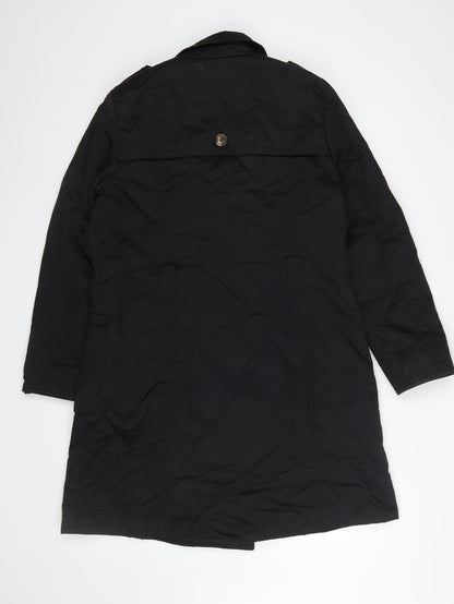 Womens UK Size 16 Marks and Spencer Black Quilted Coat