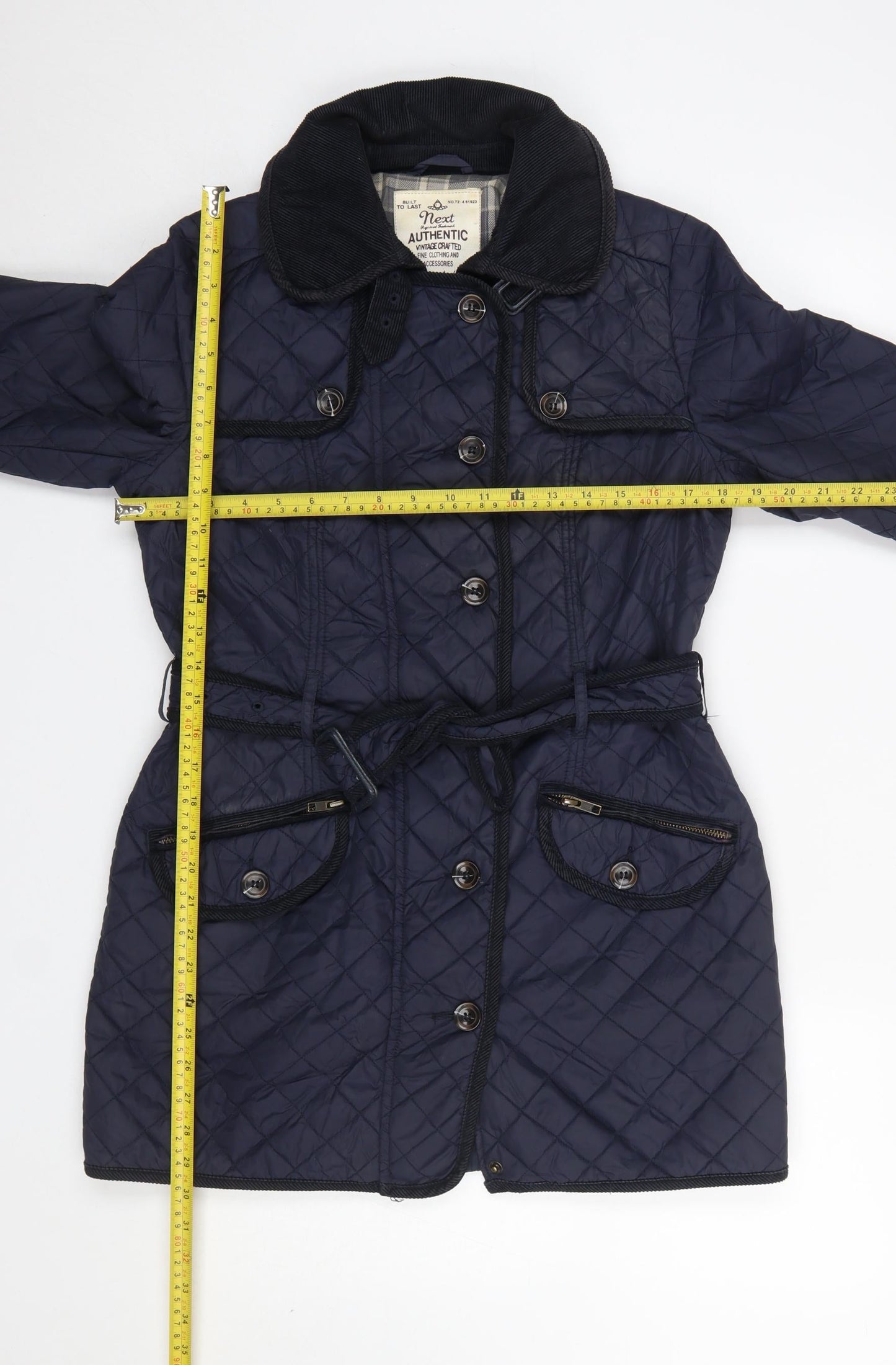 Womens UK Size 10 NEXT Blue Quilted Coat